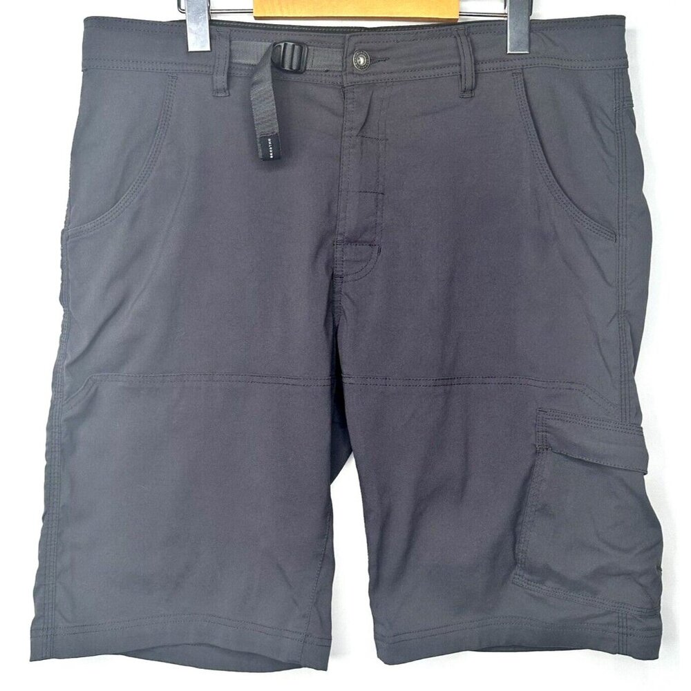 prAna Mens Shorts Breathe Cargo Chino Born from the Experience Gray Size 36 x 12